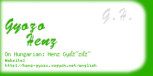 gyozo henz business card